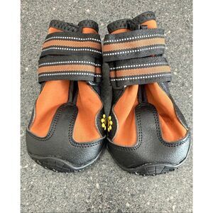 Acadia Trail Orange & Black All-Weather Dog Booties - Reflective lot 2